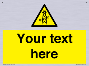 Custom warning RF radiation transmitter